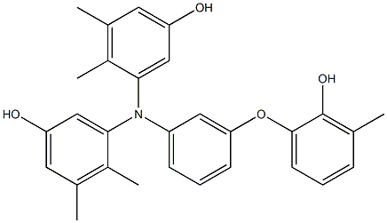 N,N-Bis(5-hydroxy-2,3-dimethylphenyl)-3-(2-hydroxy-3-methylphenoxy)benzenamine Struktur