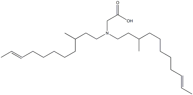 N,N-Bis(3-methyl-9-undecenyl)aminoacetic acid Struktur