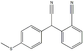 (2-Cyanophenyl)(4-methylthiophenyl)acetonitrile Struktur