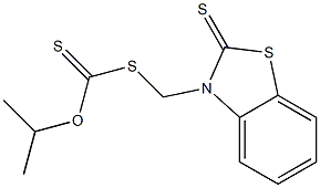 Dithiocarbonic acid S-[[(2,3-dihydro-2-thioxo-benzothiazol)-3-yl]methyl]O-isopropyl ester Struktur