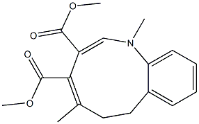 1,5-Dimethyl-6,7-dihydro-4-(methoxycarbonyl)-1H-1-benzazonine-3-carboxylic acid methyl ester Struktur