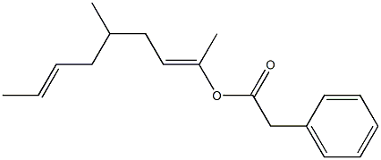 Phenylacetic acid 1,4-dimethyl-1,6-octadienyl ester Struktur