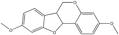 3,9-Dimethoxy-6a,11a-dihydro-6H-benzofuro[3,2-c][1]benzopyran Struktur