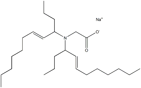 N,N-Di(5-dodecen-4-yl)aminoacetic acid sodium salt Struktur