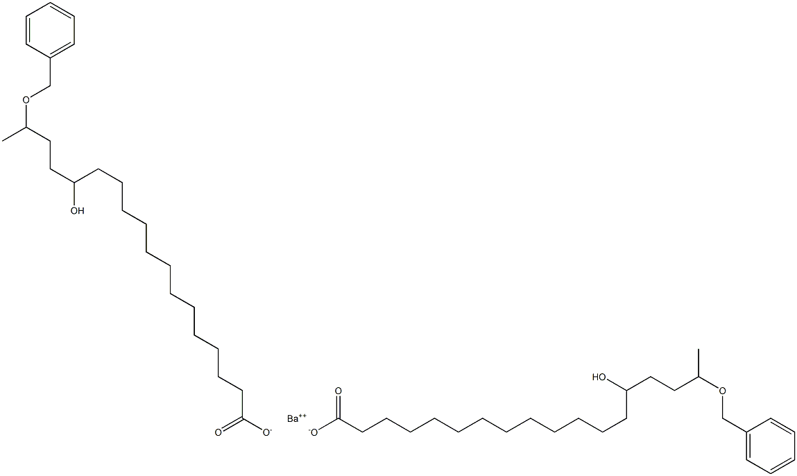 Bis(17-benzyloxy-14-hydroxystearic acid)barium salt Struktur