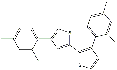 3,4'-Bis(2,4-dimethylphenyl)-2,2'-bithiophene Struktur