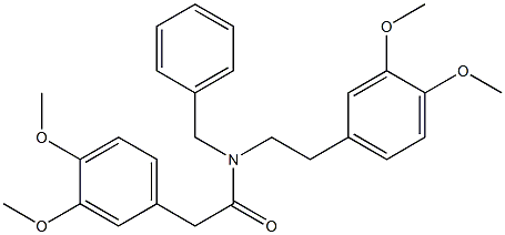 N-[2-(3,4-Dimethoxyphenyl)ethyl]-N-(benzyl)-2-(3,4-dimethoxyphenyl)acetamide Struktur