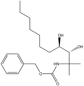 N-[(2R,3R)-2,3-Dihydroxy-1,1-dimethyldecyl]carbamic acid benzyl ester Struktur