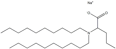 2-(Didecylamino)valeric acid sodium salt Struktur