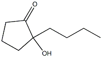 2-Butyl-2-hydroxy-1-cyclopentanone Struktur