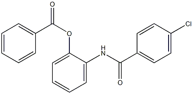 Benzoic acid 2-(4-chlorobenzoylamino)phenyl ester Struktur