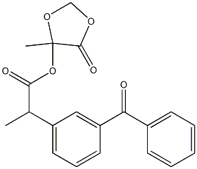 2-(3-Benzoylphenyl)propanoic acid 5-methyl-4-oxo-1,3-dioxolan-5-yl ester Struktur