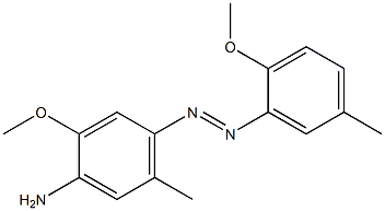 4-(2-Methoxy-5-methylphenylazo)-2-methoxy-5-methylaniline Struktur