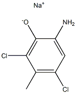 Sodium 2-amino-4,6-dichloro-5-methylphenolate Struktur