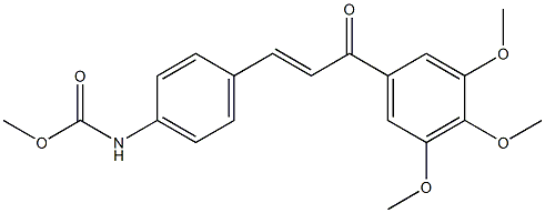 N-[4-[(E)-3-(3,4,5-Trimethoxyphenyl)-3-oxo-1-propenyl]phenyl]carbamic acid methyl ester Struktur