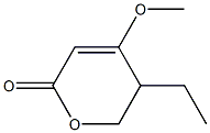 5,6-Dihydro-5-ethyl-4-methoxy-2H-pyran-2-one Struktur