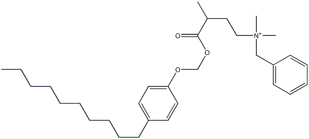 N,N-Dimethyl-N-benzyl-N-[3-[[(4-decylphenyloxy)methyl]oxycarbonyl]butyl]aminium Struktur