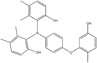 N,N-Bis(6-hydroxy-2,3-dimethylphenyl)-4-(3-hydroxy-6-methylphenoxy)benzenamine Struktur