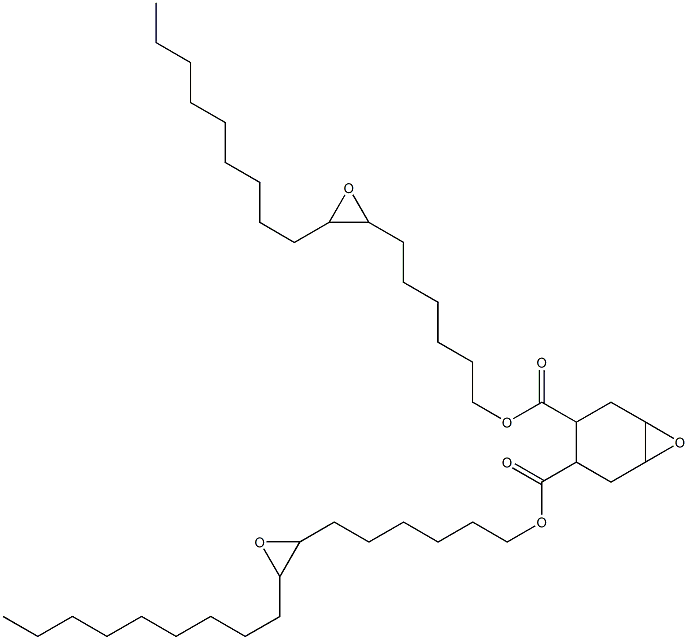 7-Oxabicyclo[4.1.0]heptane-3,4-dicarboxylic acid bis(7,8-epoxyheptadecan-1-yl) ester Struktur