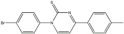 1-(4-Bromophenyl)-4-(4-methylphenyl)pyrimidine-2(1H)-thione Struktur