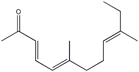 6,10-Dimethyl-3,5,9-dodecatrien-2-one Struktur