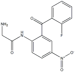 2-Amino-2'-(2-fluorobenzoyl)-4'-nitroacetanilide Struktur