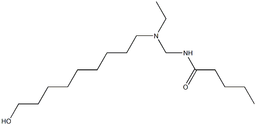 N-[[N-Ethyl-N-(9-hydroxynonyl)amino]methyl]valeramide Struktur