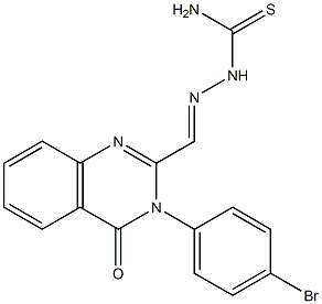 3-(4-Bromophenyl)-2-[[[amino]thiocarbonylamino]iminomethyl]quinazolin-4(3H)-one Struktur