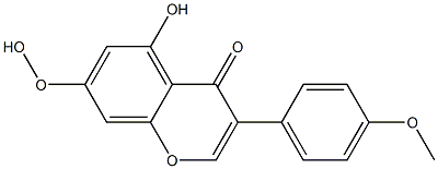 5-Hydroxy-7-hydroperoxy-3-(4-methoxyphenyl)-4H-1-benzopyran-4-one Struktur