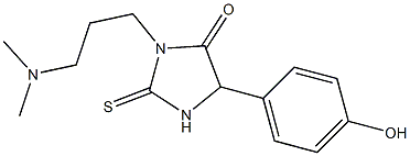 3-[3-(Dimethylamino)propyl]-5-(p-hydroxyphenyl)-2-thioxoimidazolidin-4-one Struktur