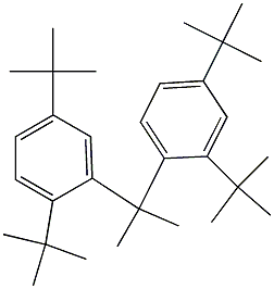 2-(2,4-Di-tert-butylphenyl)-2-(2,5-di-tert-butylphenyl)propane Struktur