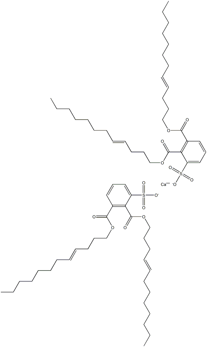 Bis[2,3-di(4-dodecenyloxycarbonyl)benzenesulfonic acid]calcium salt Struktur