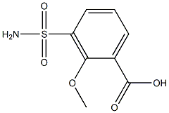 2-Methoxy-3-sulfamoylbenzoic acid Struktur