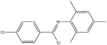 Chloro(4-chlorophenyl)-N-(2,4,6-trimethylphenyl)methanimine Struktur