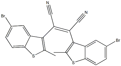 (Z)-2,3-Bis(5-bromo-2-methylbenzo[b]thiophen-3-yl)maleonitrile Struktur