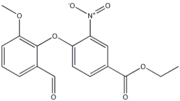 4-(2-Formyl-6-methoxyphenyloxy)-3-nitrobenzoic acid ethyl ester Struktur