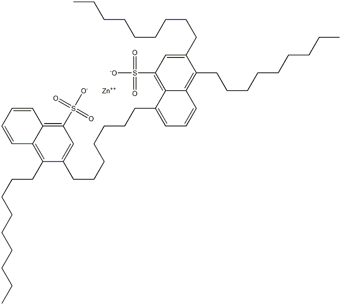 Bis(3,4-dinonyl-1-naphthalenesulfonic acid)zinc salt Struktur