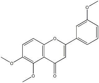 3',5,6-Trimethoxyflavone Struktur