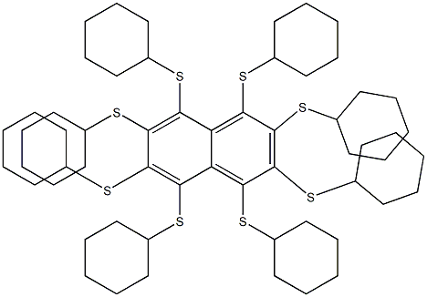 Octakis(cyclohexylthio)naphthalene Struktur