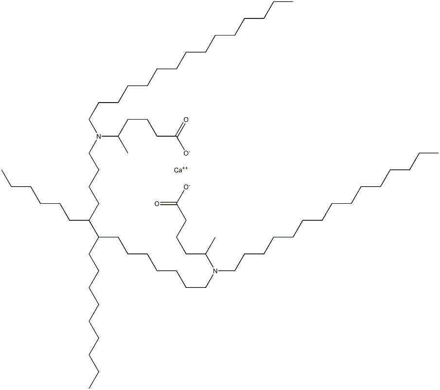 Bis[5-(dipentadecylamino)hexanoic acid]calcium salt Struktur