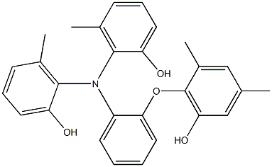 N,N-Bis(2-hydroxy-6-methylphenyl)-2-(6-hydroxy-2,4-dimethylphenoxy)benzenamine Struktur