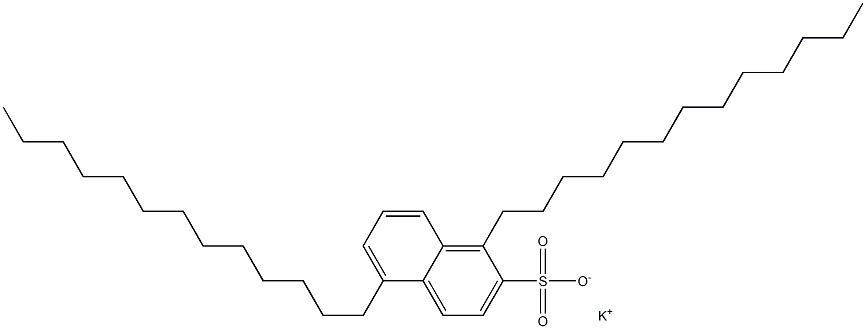 1,5-Ditridecyl-2-naphthalenesulfonic acid potassium salt Struktur