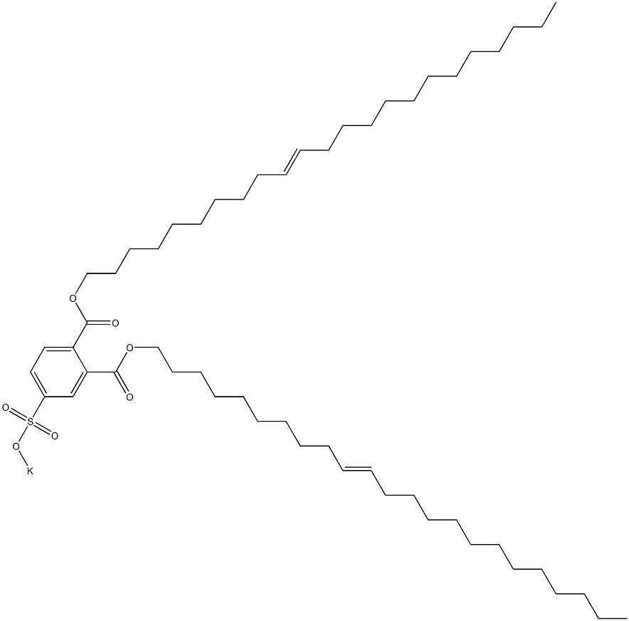 4-(Potassiosulfo)phthalic acid di(10-tricosenyl) ester Struktur