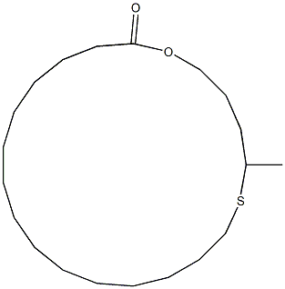 5-Methyl-1-oxa-6-thiacyclohenicosan-21-one Struktur