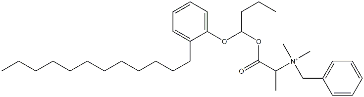 N,N-Dimethyl-N-benzyl-N-[1-[[1-(2-dodecylphenyloxy)butyl]oxycarbonyl]ethyl]aminium Struktur