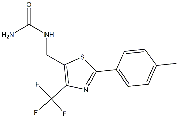 1-[2-(4-Methylphenyl)-4-(trifluoromethyl)thiazol-5-ylmethyl]urea Struktur