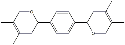 2,2'-(1,4-Phenylene)bis(3,6-dihydro-4,5-dimethyl-2H-pyran) Struktur