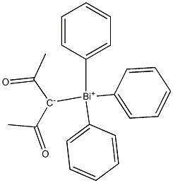 [(2,4-Dioxopentan-3-ide)-3-yl]triphenylbismuthonium Struktur