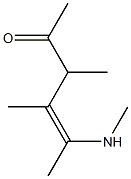 3,4-Dimethyl-2-[methylamino]-2-hexen-5-one Struktur