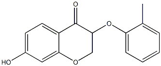 3-(2-Methylphenoxy)-7-hydroxy-2H-1-benzopyran-4(3H)-one Struktur